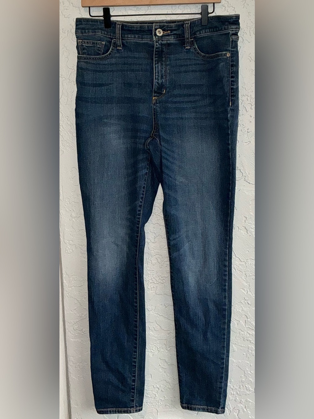 St Johns Bay Skinny Leg Jeans in Dark Blue Wash